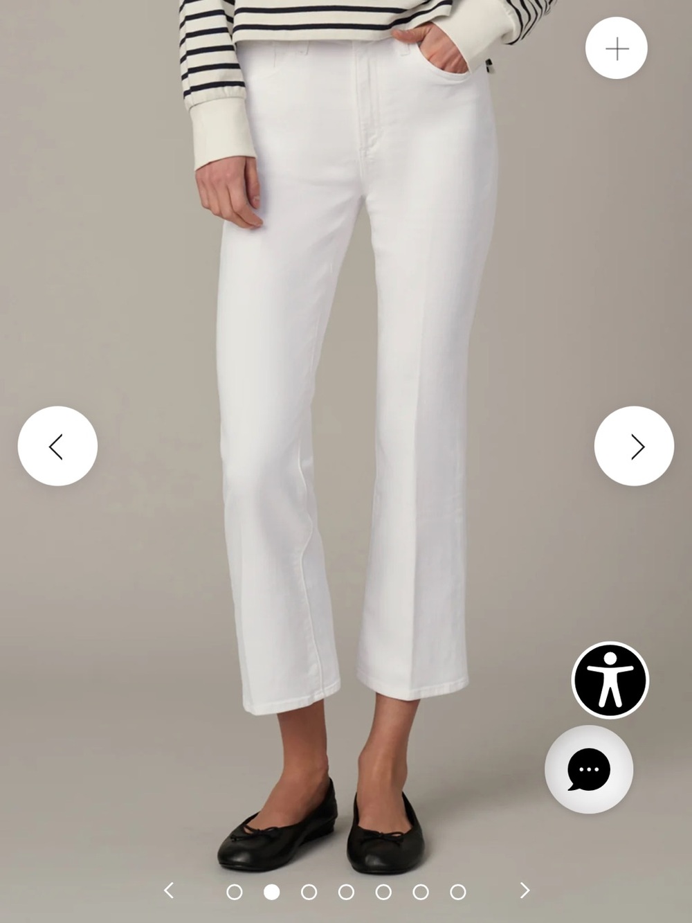 Joe's Jeans White Cropped Straight-Leg Jeans